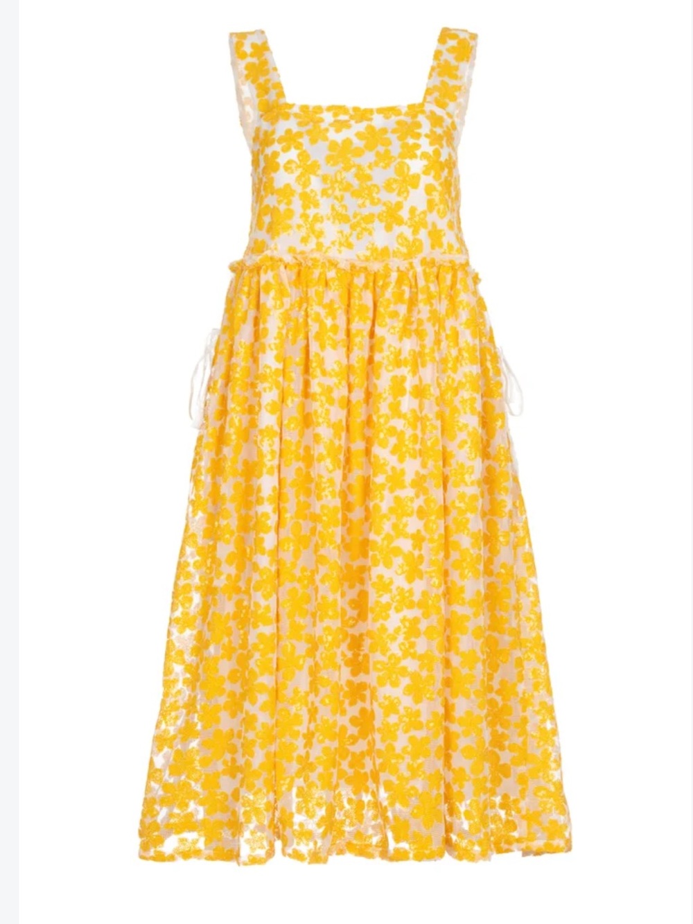 Shrimps Yellow Sequin Midi Dress